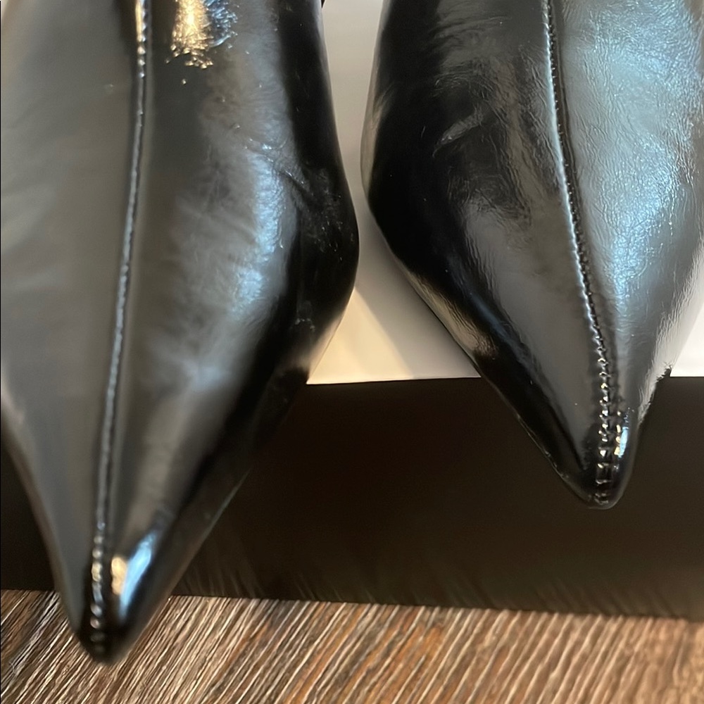Zara Black Ankle Boots with Buckle Detail - Picture 6 of 8